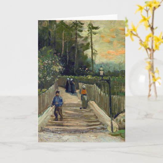 Vincent van Gogh - Sloping Path in Montmartre Kaart (Gele Bloem)