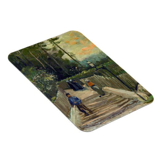Vincent van Gogh - Sloping Path in Montmartre Magneet (Rechterzijde)