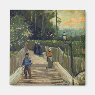 Vincent van Gogh - Sloping Path in Montmartre Magneet