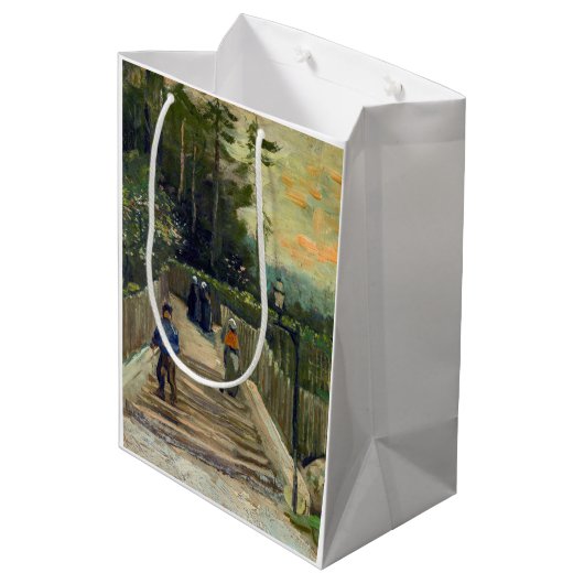 Vincent van Gogh - Sloping Path in Montmartre Medium Cadeauzakje (Achterkant Gekanteld)