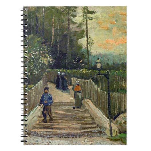 Vincent van Gogh - Sloping Path in Montmartre Notitieboek (Voorkant)