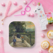 Vincent van Gogh - Sloping Path in Montmartre Papieren Bordje (Feest)