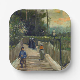 Vincent van Gogh - Sloping Path in Montmartre Papieren Bordje