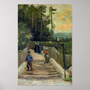 Vincent van Gogh - Sloping Path in Montmartre Poster