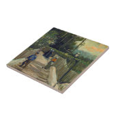 Vincent van Gogh - Sloping Path in Montmartre Tegeltje (Zijkant)