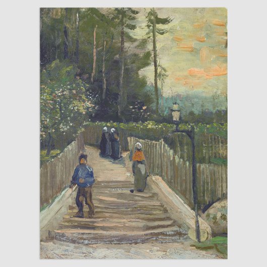 Vincent van Gogh - Sloping Path in Montmartre Tissuepapier