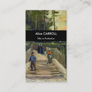 Vincent van Gogh - Sloping Path in Montmartre Visitekaartje