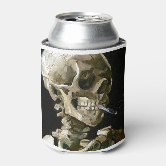 Vincent van Gogh Smoking Skeleton Blikjeskoeler (Blikje Voorkant)