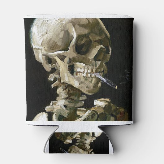 Vincent van Gogh Smoking Skeleton Blikjeskoeler (Achterkant)