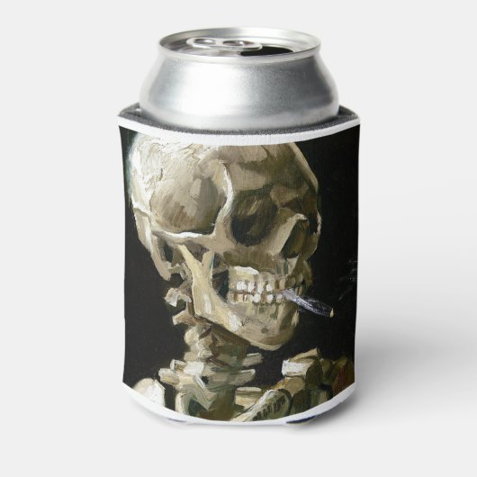 Vincent van Gogh Smoking Skeleton Blikjeskoeler (Blikje Achterkant)