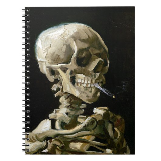 Vincent van Gogh Smoking Skeleton Notitieboek (Voorkant)
