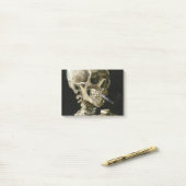 Vincent van Gogh Smoking Skeleton Post-it® Notes (Op bureau)