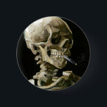 Vincent van Gogh Smoking Skeleton Ronde Button 5,7 Cm<br><div class="desc">Roken Skelet geschilderd door Vincent van Gogh in 1886.</div>