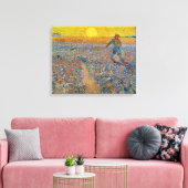 Vincent Van Gogh - Sower met gestelde zon Canvas Afdruk (Insitu (Woonkamer))