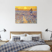 Vincent van Gogh - Sower met Setting Sun Canvas Afdruk (Insitu (Slaapkamer))