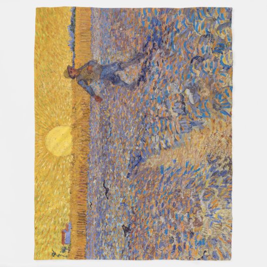 Vincent van Gogh - Sower met Setting Sun Fleece Deken (Voorkant)