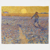 Vincent van Gogh - Sower met Setting Sun Fleece Deken (Voorkant (Horizontaal))