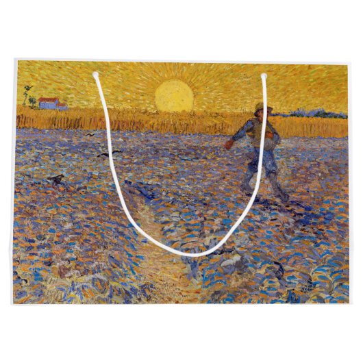 Vincent van Gogh - Sower met Setting Sun Groot Cadeauzakje (Achterkant)