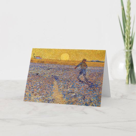 Vincent van Gogh - Sower met Setting Sun Kaart (Voorkant)