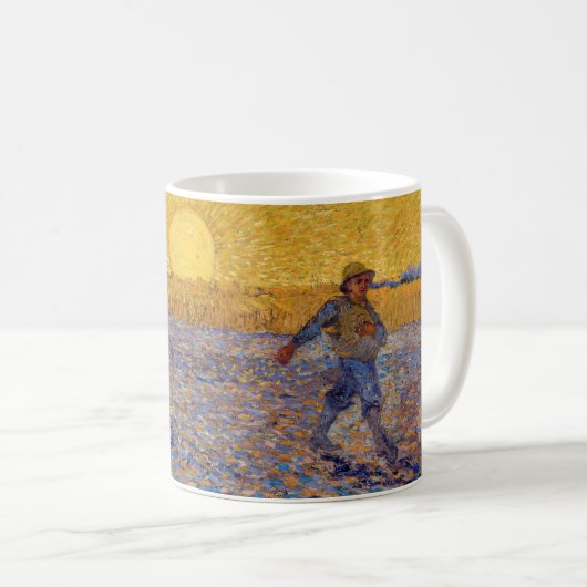 Vincent van Gogh - Sower met Setting Sun Koffiemok (Voorkant rechts)
