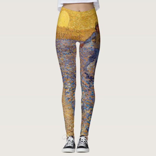 Vincent van Gogh - Sower met Setting Sun Leggings (Voorkant)