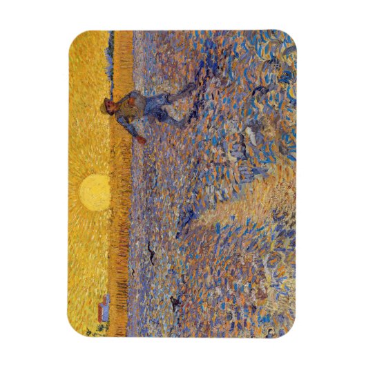 Vincent van Gogh - Sower met Setting Sun Magneet (Verticaal)