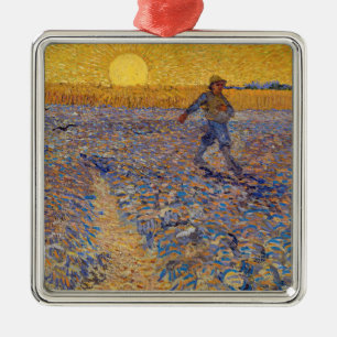 Vincent van Gogh - Sower met Setting Sun Metalen Ornament