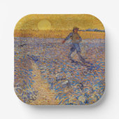 Vincent van Gogh - Sower met Setting Sun Papieren Bordje (Voorkant)