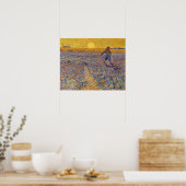 Vincent van Gogh - Sower met Setting Sun Poster (Keuken)