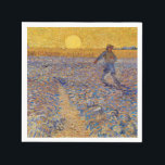 Vincent van Gogh - Sower met Setting Sun Servet<br><div class="desc">The Sower / Sower with Setting Sun - Vincent van Gogh,  Oil on Canvas,  1888,  Arles</div>