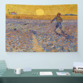 Vincent van Gogh - Sower met Setting Sun Spandoek (Beurs)