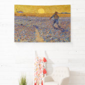 Vincent van Gogh - Sower met Setting Sun Spandoek (Insitu)