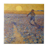 Vincent van Gogh - Sower met Setting Sun Tegeltje (Voorkant)