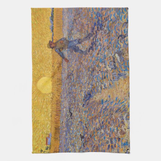 Vincent van Gogh - Sower met Setting Sun Theedoek (Verticaal)