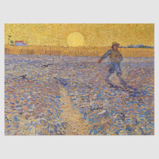 Vincent van Gogh - Sower met Setting Sun Tissuepapier (Voorkant)