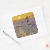 Vincent van Gogh - Sower met Setting Sun Vierkante Sticker (Envelop)