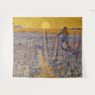 Vincent van Gogh - Sower met Setting Sun Wandkleed