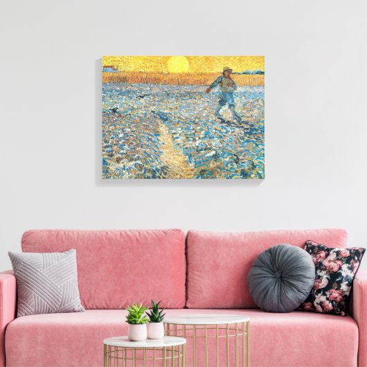 Vincent Van Gogh Sower op Sunset Canvas Afdruk (Insitu (Woonkamer))
