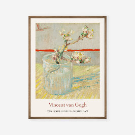 Vincent Van Gogh Sprig van de bloeiende Amandelkun Poster