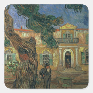 Vincent van Gogh St. Paul's Hospital, St. Remy Vierkante Sticker