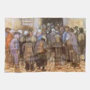 Vincent van Gogh Staatsloterij Kantoor (Arm Geld) Theedoek