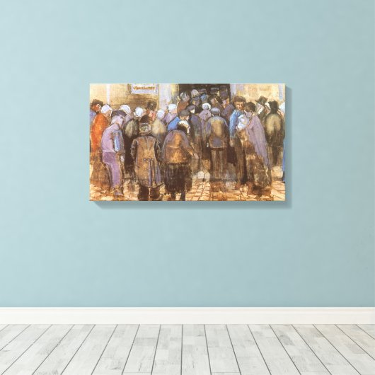 Vincent van Gogh Staatsloterij Kantoor (Slecht Gel Canvas Afdruk (Insitu (Houten vloer))