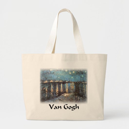 Vincent Van Gogh - Starlight over de Rijn Grote Tote Bag (Voorkant)