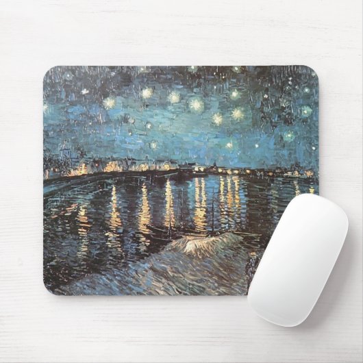 Vincent Van Gogh - Starlight over de Rijn Muismat (Met muis)