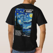 Vincent Van Gogh Starry Night 1889 Art T-Shirt (Achterkant)