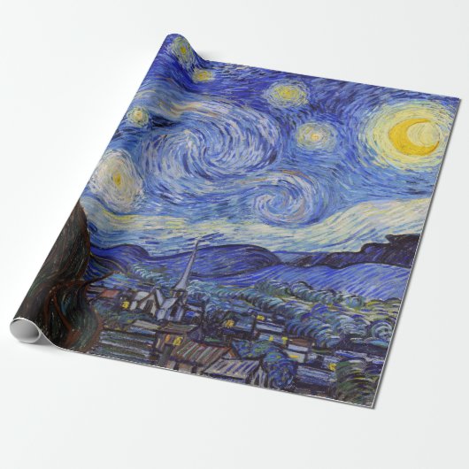 Vincent van Gogh, “ Starry night ” Cadeaupapier (Uitgerold)
