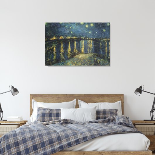 Vincent van Gogh | Starry Night Over the Rhone Canvas Afdruk (Insitu (Slaapkamer))