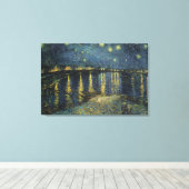 Vincent van Gogh | Starry Night Over the Rhone Canvas Afdruk (Insitu (Houten vloer))