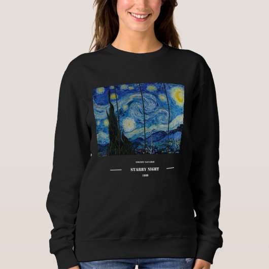 Vincent Van Gogh Starry Night Sweatshirt  (Voorkant)