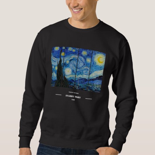 Vincent Van Gogh Starry Night Sweatshirt  (Voorkant)